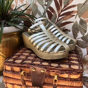 Anne Klein Couture Gold Ankle Platform